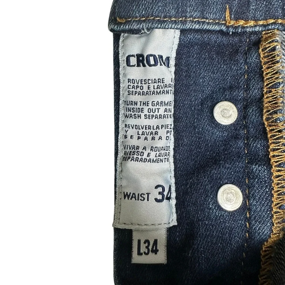 Edwin Crom Slim Straight Med Wash Denim Jeans 34x34 Button Fly Turkey Cotton‎
